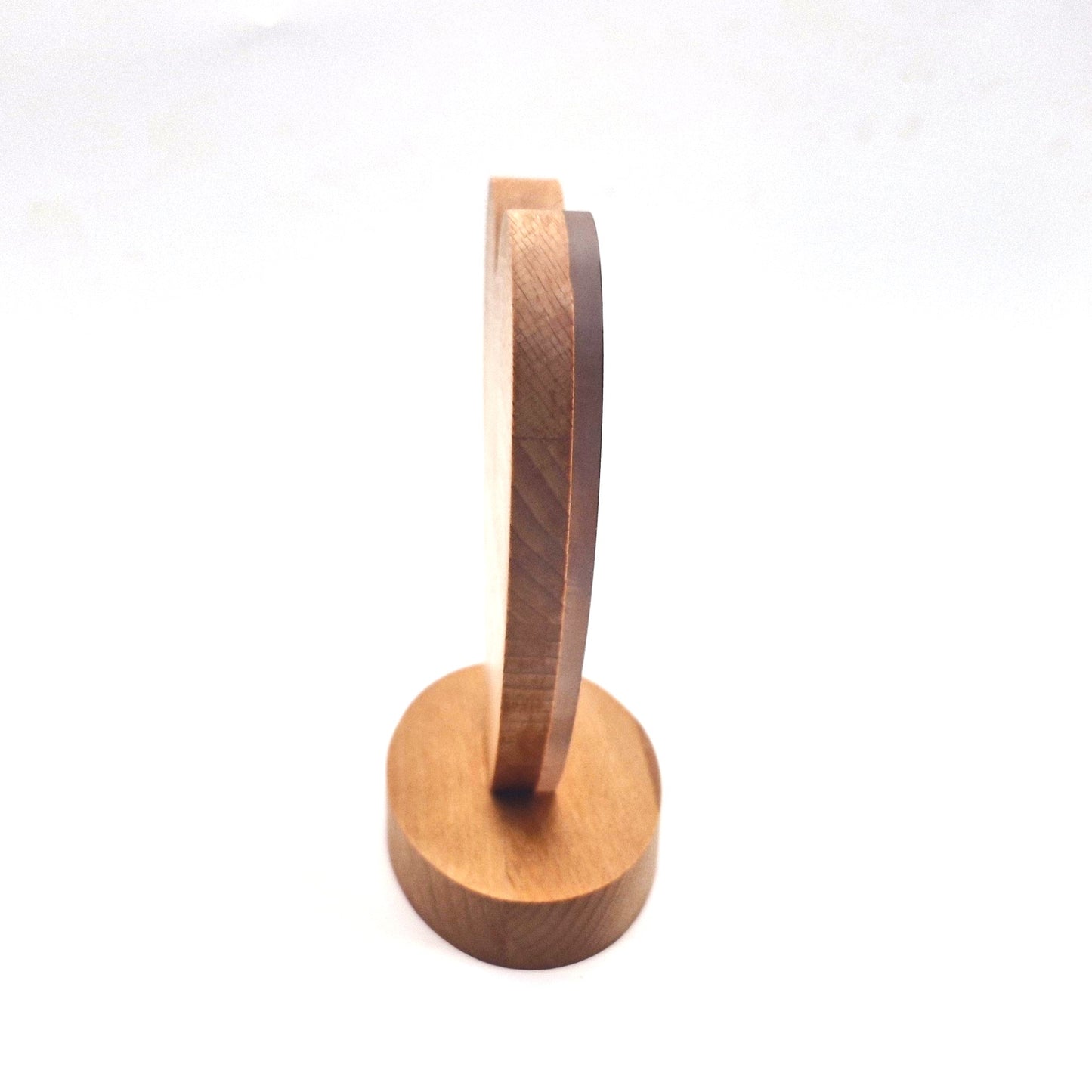 Herzaufsteller mit Giraffe - Holz & Epoxidharz